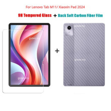 (Lenovo Tab M11) Lenovo Xiaoxin Pad 2024 Tablette HD 11 pouces en verre trempé + film en fibre de carbone Tab