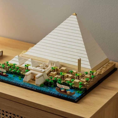 (Blocs) Ensemble de blocs de construction classiques de la Grande Pyramide de Gizeh, modèle compatible 21058, 1