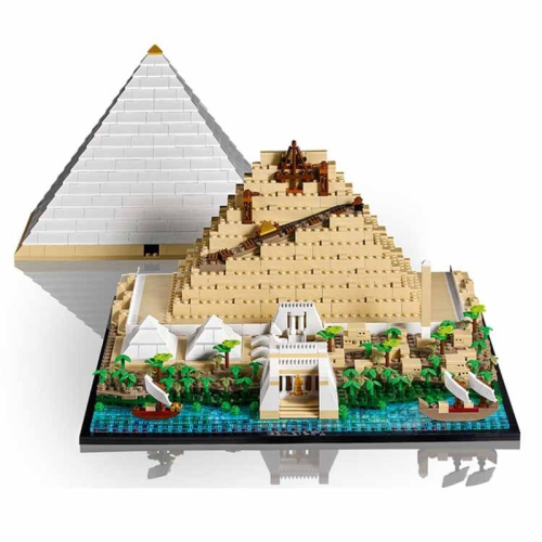 (Blocs) Ensemble de blocs de construction classiques de la Grande Pyramide de Gizeh, modèle compatible 21058, 2