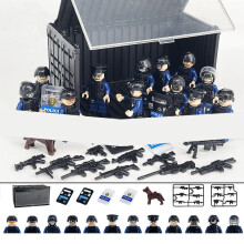 (S6) Blocs de construction jouets 12 pièces Soldats Soldats Briques Blocs armés Figurines Armée Armes Accessoires