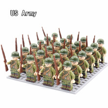 (E) Figurine en blocs de construction | Soldats soviétiques | Assemblage de jouets | Jouets de guerre | Blocs