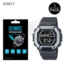 (MWD-110H) Lot de 3 films antidéflagrants pour montres Casio MWD-110H LA-20WHS GMD-S5600 GMW-B5000TCC DW-5600MWCAT