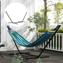 Tragbare große Garten Camping Outdoor Patio Hängematte mit Metallrahmenständer
