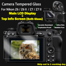 (1 ensemble pour Z8) Nikon Z8 Z6 Z6II Z7 Z7II Z9 protecteur d'écran en verre trempé pour appareil photo LCD principal