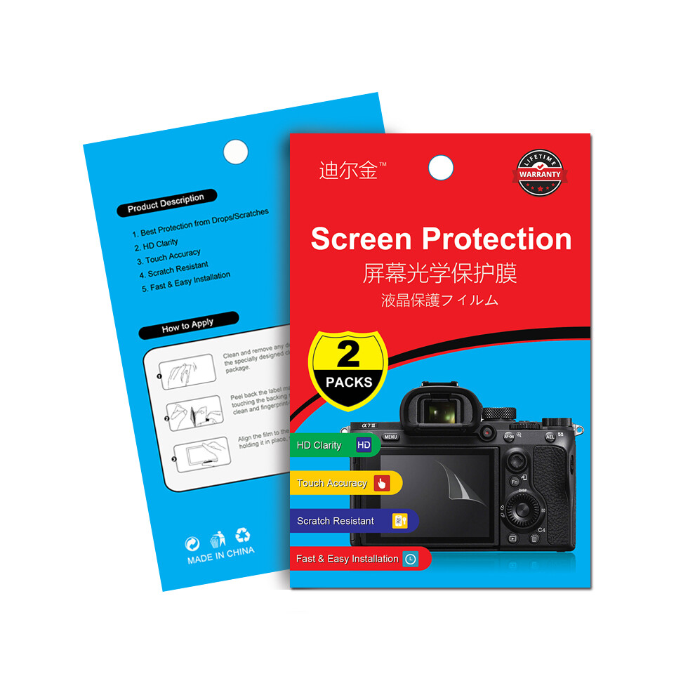 (EOS 77D 9000D) 2 films de protection d'écran LCD pour Canon EOS 5D Mark IV III 5Ds 5DsR 6D 7D II 77D 70D 80D