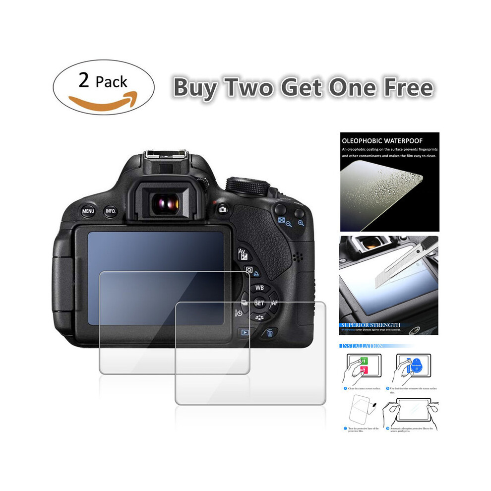 (EOS R6 R7 R6II) 2x Protection d'écran LCD en verre Canon EOS R100 R50 R10 R8 R7 R RP 250D 4000D 2000D 90D
