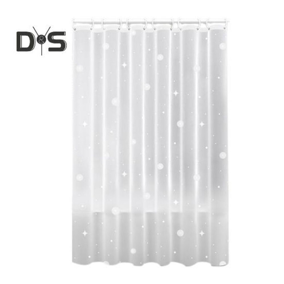 (as the picture, F) Shower Curtain With Hooks Waterproof Tear-proof Easy To Clean Different Printings Quick Dry Light-penetrating Mold-proof Shower Liner