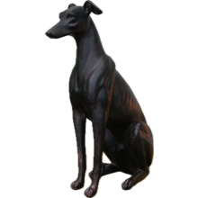 Sitting Greyhound Ornament | Elegant Sculpture | H 30 cm