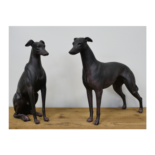 Sitting Greyhound Ornament | Elegant Sculpture | H 30 cm 1