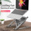 Supporto per laptop (supporto argento) per MacBook Air Pro. Supporto per laptop e notebook. 2