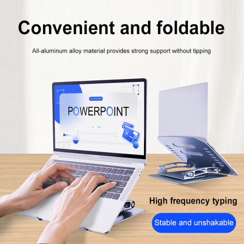 (Argento) Supporto per laptop Supporto di raffreddamento per laptop Supporto per laptop pieghevole 1