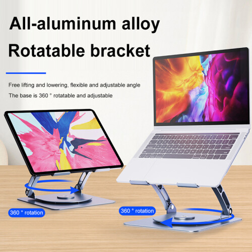 (Argento) Supporto per laptop Supporto di raffreddamento per laptop Supporto per laptop pieghevole
