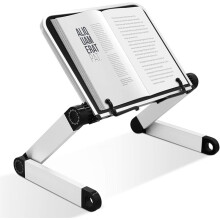 (BIANCO) Supporto per leggio Supporto per laptop Supporto per leggio regolabile per leggere a mani libere