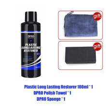 (100 ml) Dpro Plastic Renovator Ripristina Rivestimento Lucidatura Auto Plastica Gomma Riparazione Rinfrescante