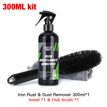(set HGKJ-S18-300 ml) Polvere detergente per vernice auto e particelle di ferro sui cerchi Super antiruggine