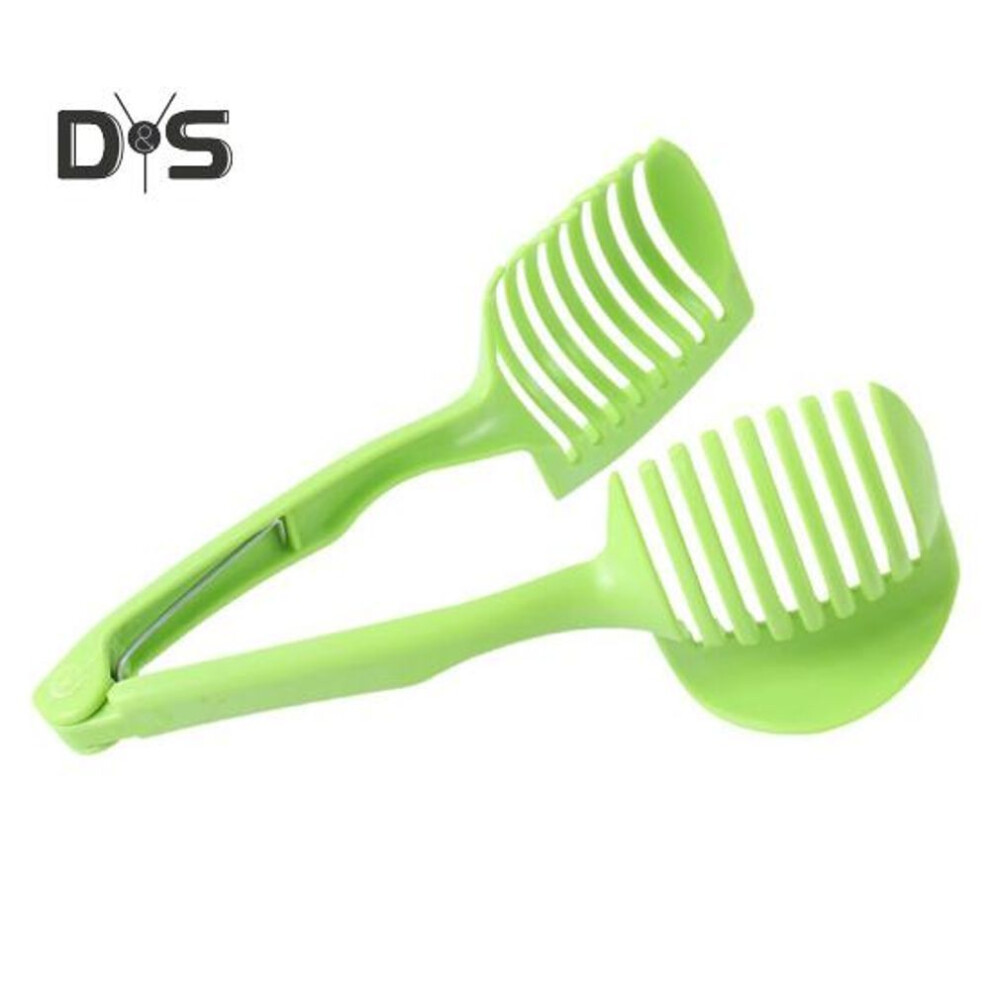 Lemon Tomato Slicer Vegetable Cutter Round Fruit Tongs Onion Holder Handheld Slicing Tool Multipurpose Kitchen Cutting Aid Gadget