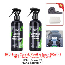 (S21.S6-300) Hgkj S21 Ph neutro per la pulizia degli interni auto, liquido rinfrescante per la plastica,