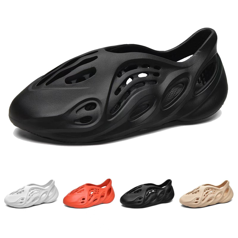 (Black, 5.5) Foam Runners Shoes,Fashion Foam Runners Sneakers for Men Women, Cloud Slides Pillow Running Shoes Breathable Outdoor Indoor Beach Couple Shoes Sandals