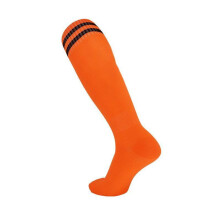 (orange, Adult One Size) Men's High-Top Breathable Thin Football Socks - Non-Slip, Deodorant, Long Sports Socks for Adults and Children's Training.