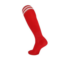 (red, One size for children) Men's High-Top Breathable Thin Football Socks - Non-Slip, Deodorant, Long Sports Socks for Adults and Children's Training.