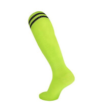 (fluorescent green, Adult One Size) Men's High-Top Breathable Thin Football Socks - Non-Slip, Deodorant, Long Sports Socks for Adults and Children's Training.