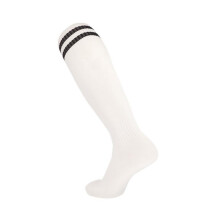 (white,black, One size for children) Men's High-Top Breathable Thin Football Socks - Non-Slip, Deodorant, Long Sports Socks for Adults and Children's Training.