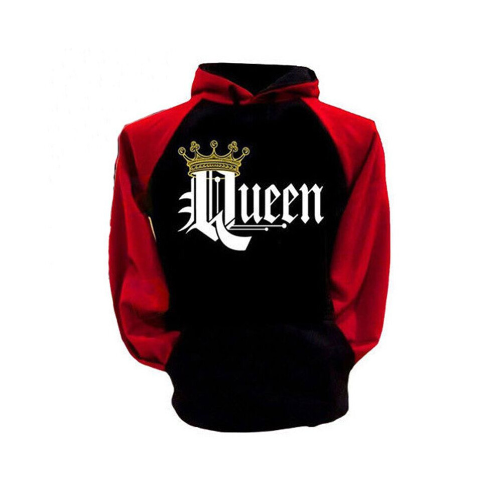 (Queen,XL)Pull à capuche homme femme roi reine couronne couples sweat-shirts assortis pull
