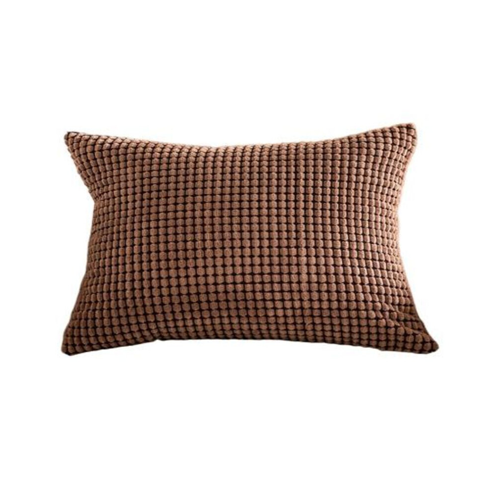 (coffee, S) Throw Pillow Cover Corduroy Cushion Case with Hidden Zipper Boho Throw Pillow Case for Living Room Bed Sofa Farmhouse Home Decor