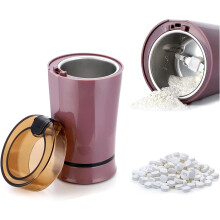(Silver) Multifunctional Electric Pill Crusher Grinder- Grind The Medicine and Vitamin or Coffee Beans Tablets of Different Sizes into Fine Powder-Grinder