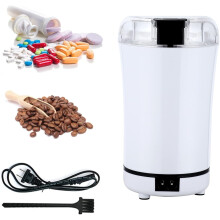 (White) Multifunctional Electric Pill Crusher Grinder- Grind The Medicine and Vitamin or Coffee Beans Tablets of Different Sizes into Fine Powder-Grinder