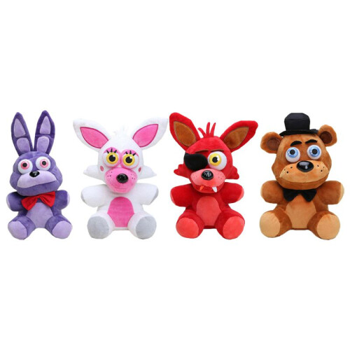 (Bonnie)Πέντε Νύχτες στο Freddy Απαλό Μαλακό Αξιολάτρευτο Αρκουδάκι, Fox Bonnie, Χρυσά 1