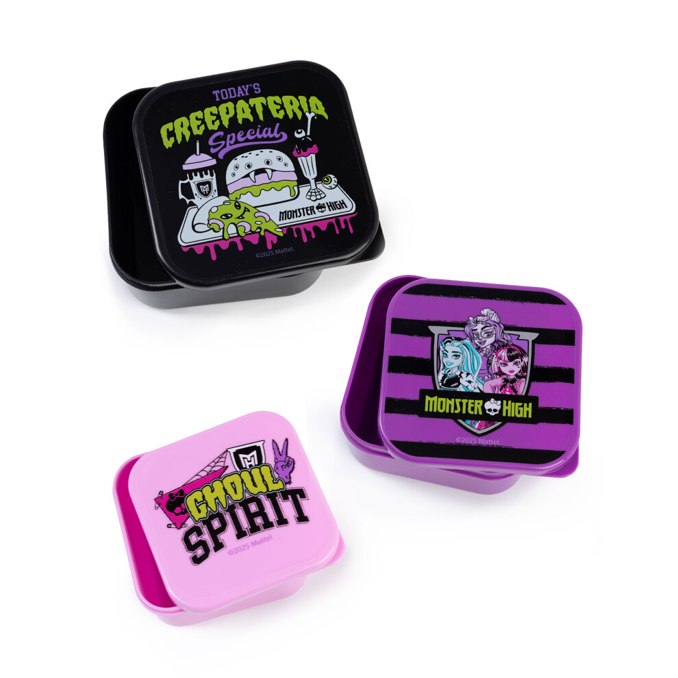 Monster High 3 Piece Snack Pot Set (Womens Multicoloured)