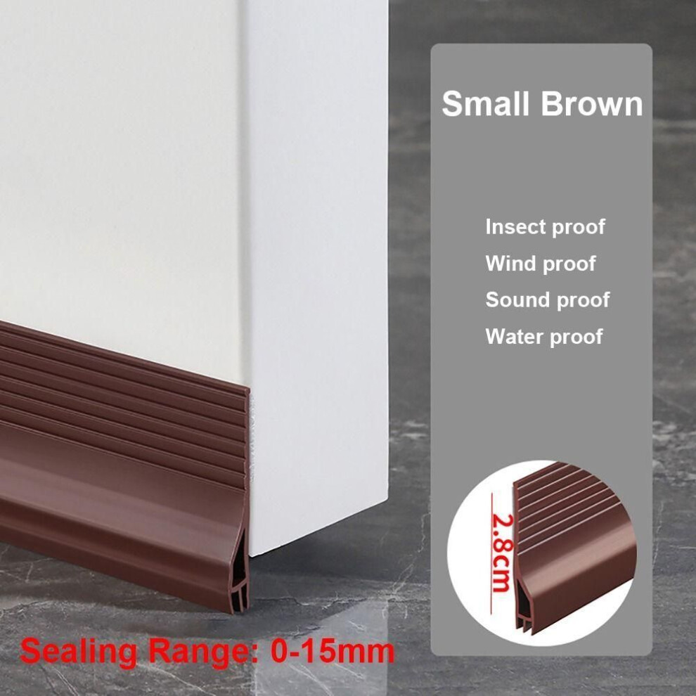 (Small Brown) Insectproof Door Bottom Sealing Strip Weather Stripping Draught Excluder Door Draft Stopper