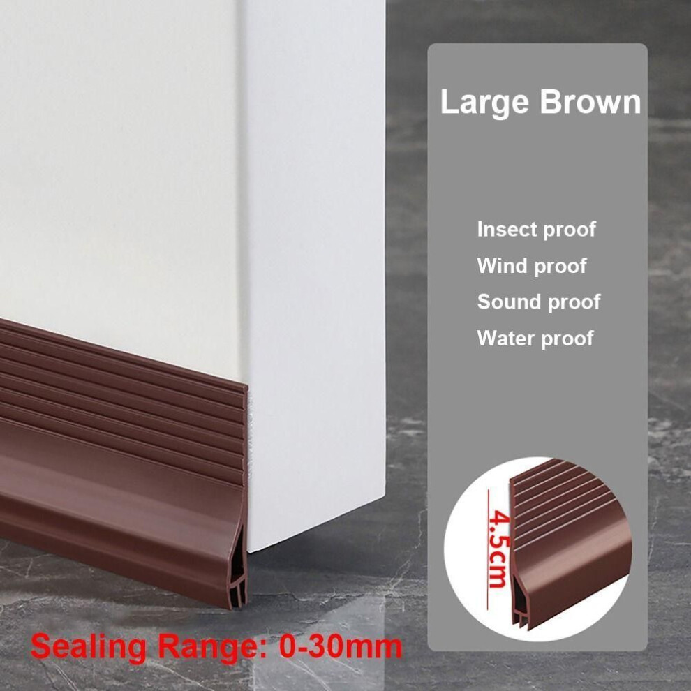 (Large Brown) Insectproof Door Bottom Sealing Strip Weather Stripping Draught Excluder Door Draft Stopper