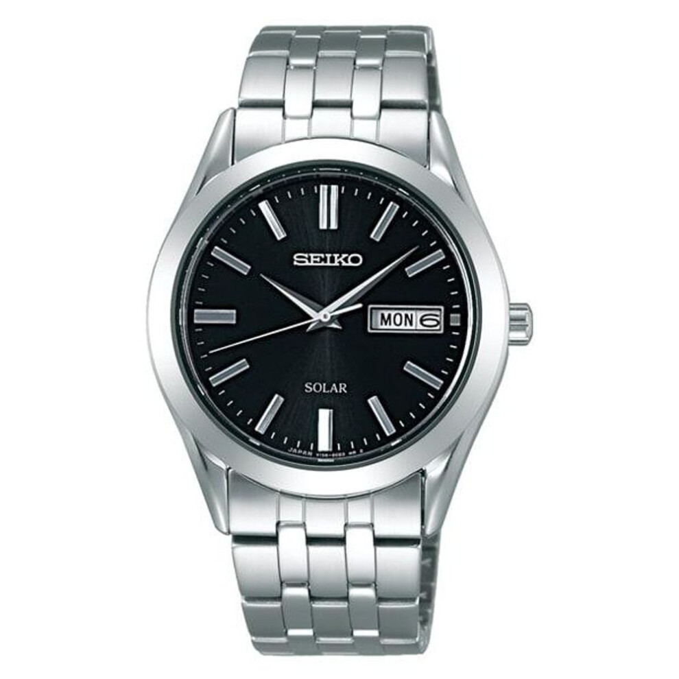 Seiko Men's Sbpx083 (spirit Solar Men's) Round Watch Silver Stainless Analog