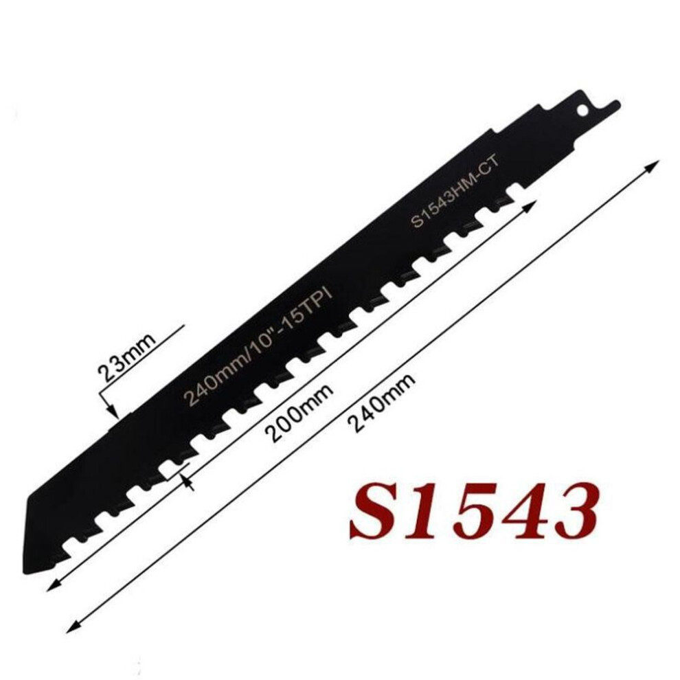 (as the picture, S1543) Tungsten Carbide Alloy Reciprocating Saw Blade Hard Alloy Saber Saw Aerated Cement Bricks Concrete Stone Demolition Cutting Tool