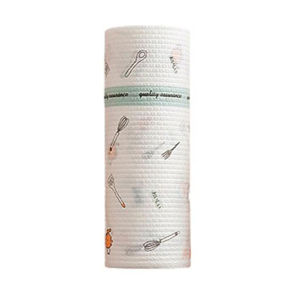 (20x20cm 50pcs) 50/100/200pcs/roll Kitchen Paper Towel Super Water Oil Absorbent Wet Dry Dual Use Food Grade Tear-off Reusable Washable Lazy Rag Dishwashing Cloth