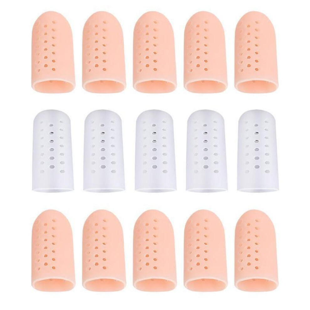 (white, Large size L) Silicone Big Toe Protector: Anti-Wear, Breathable, Soft, and Comfortable Thumb Cover