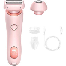 (Pink) Womens Razor Electric Shaver, 2025 New 2 in 1 Waterproof for Smooth Shaving Legs Arms Underarm Bikini Area Painless Hair Removal