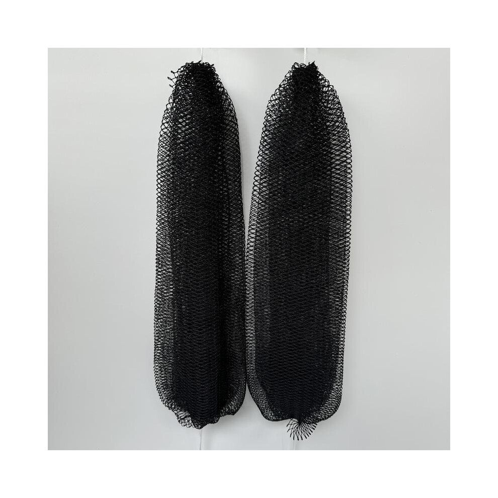 (Black) 2 PCS Authentic African Exfoliating Bath Net Sponge