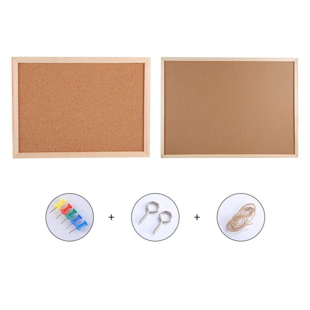 (M-Single Sided) Wood Cork Board Soft Photo Background Photo Wall Memo Bulletin Board  Office School