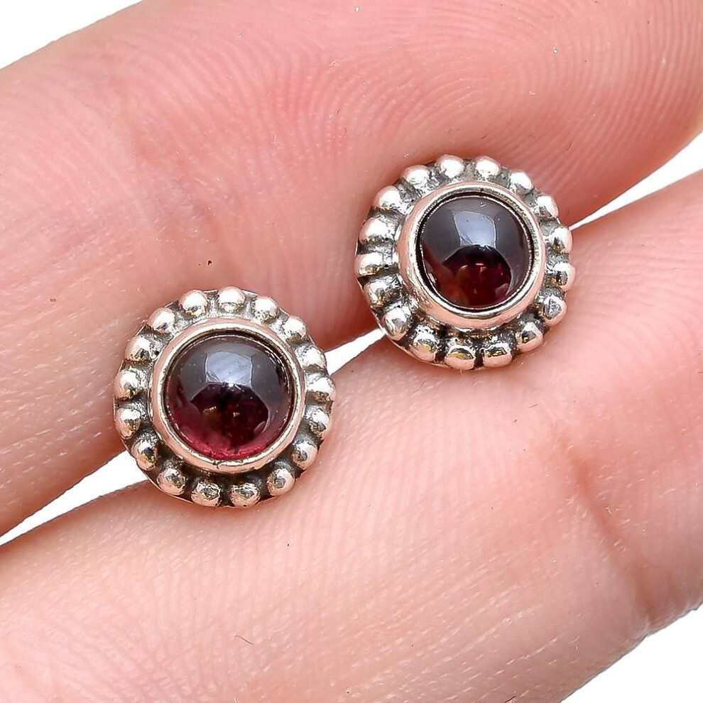 (red) Amethyst, Lapis, Garnet Silver Earring, Women Jewelry, 925 Sterling Silver Handmade Jewelry, Silver Stud Earring