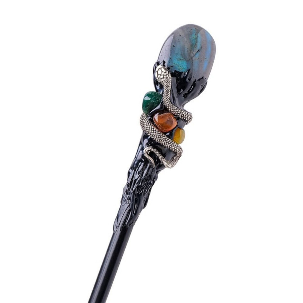 (Style 1) Handcrafted Crystal Magic Wand Witch Magic Cane Exquisite Natural Crystal Magic Wand  Cosplay