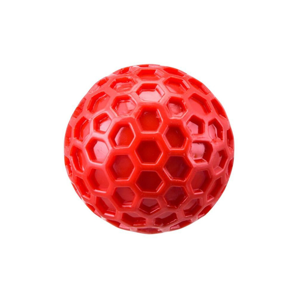 (red, One Size) Squeaky Dog Toys For Aggressive Chewers, Indestructible Dog Balls For Aggressive Chewers, Squeaky Balls For Dogs,Interactive Dog Toys