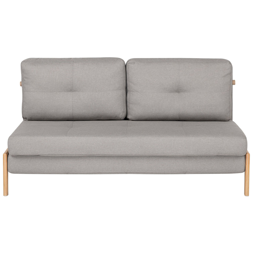 Sofa Bed EDLAND Fabric Light Grey 2 Seater
