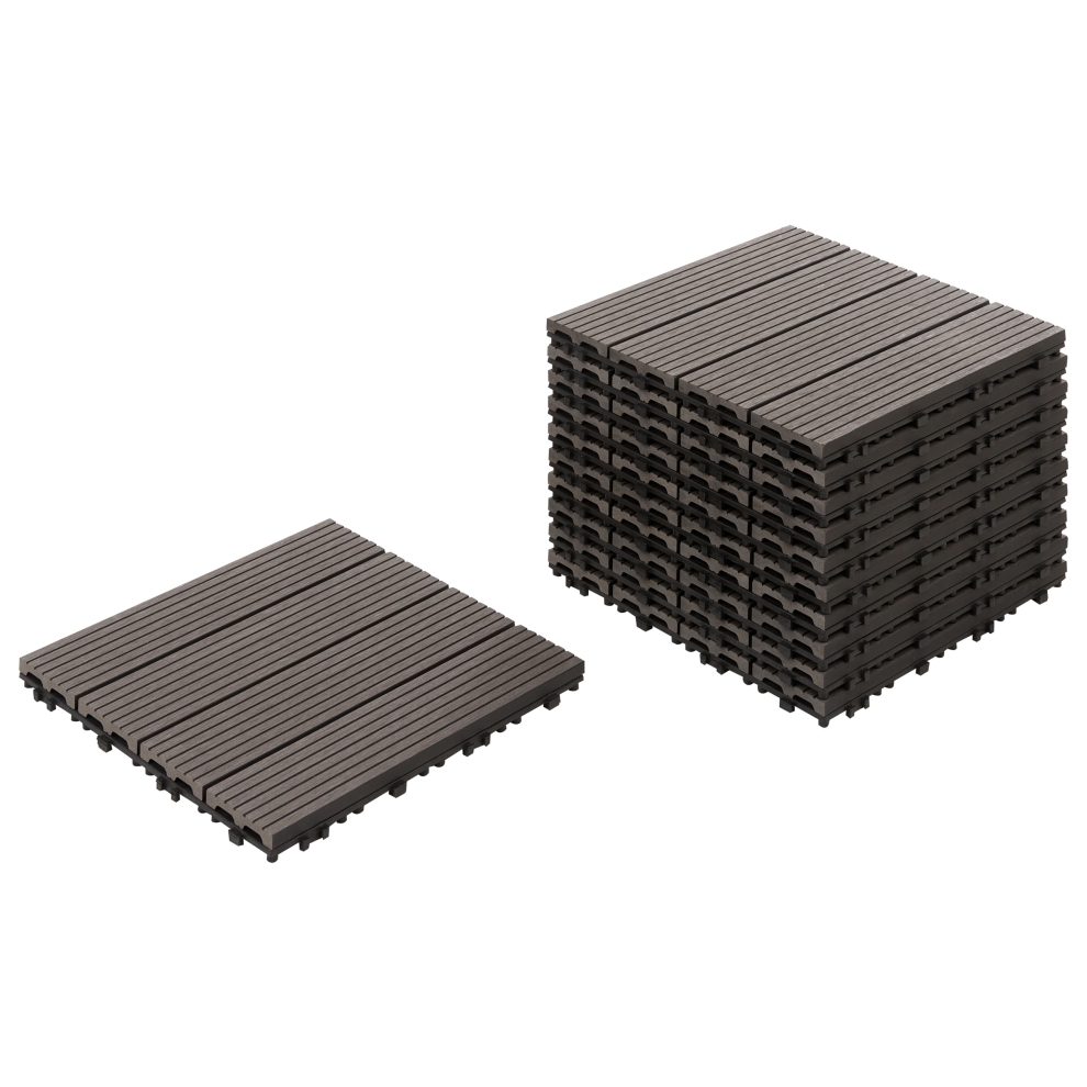 Outdoor Flooring ATELETA Wood-Plastic Composite (WPC) Graphite Grey