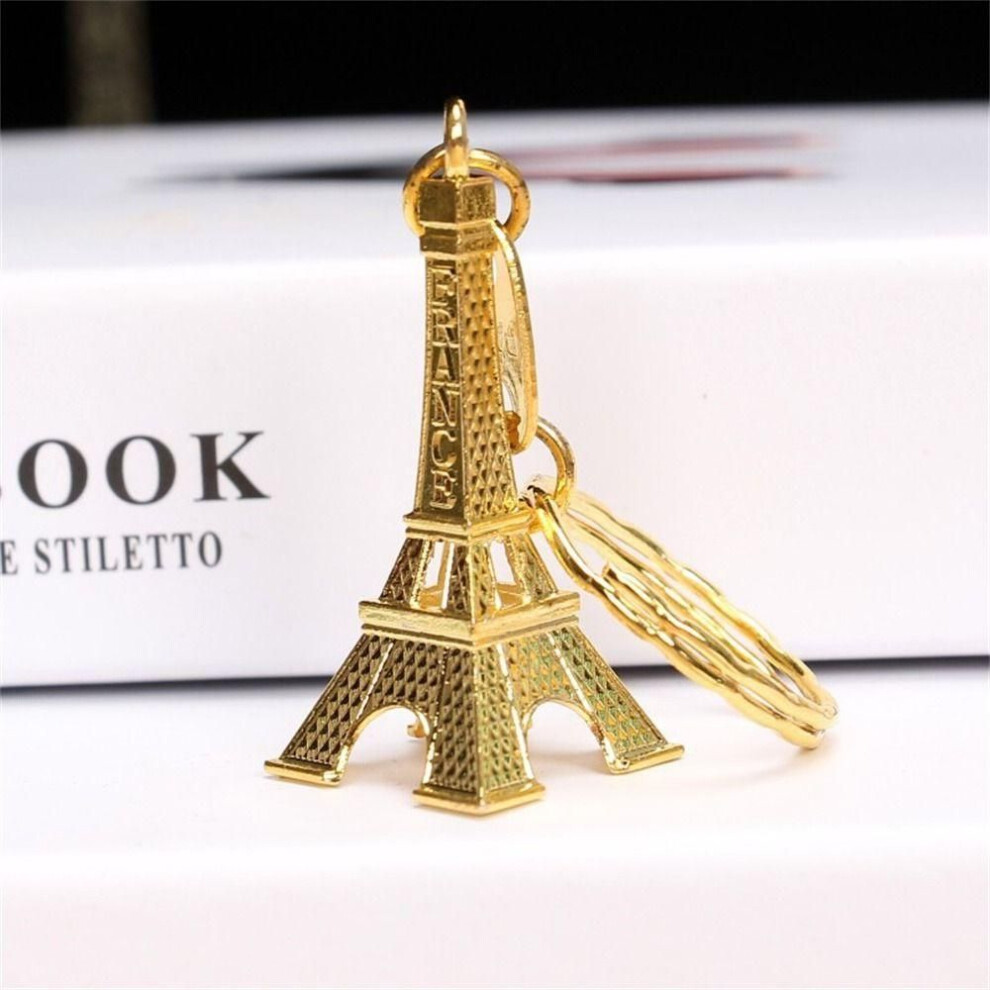 (Other, gold keychain) Metal Car Keyring Tower Ornament Eiffel Tower Model Paris Tower Keyring Eiffel Tower Keychain