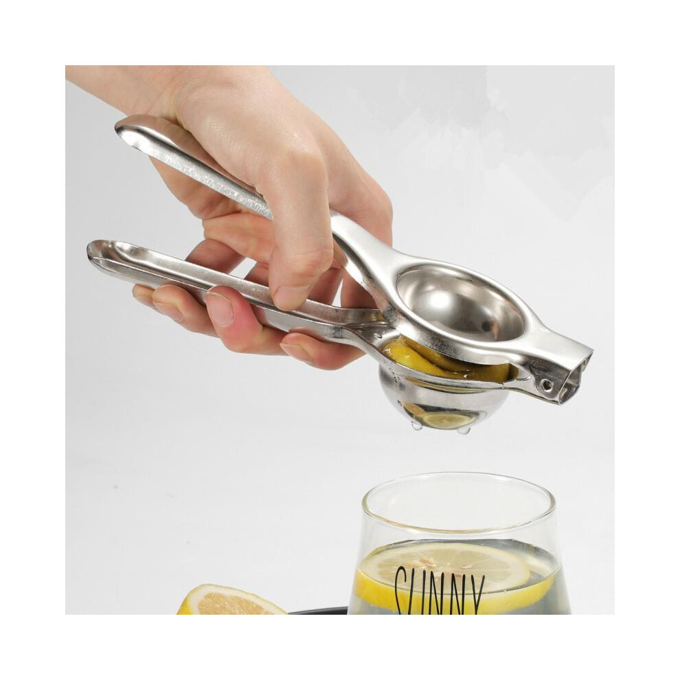 (Silver, one-size) Stainless Steel Lemon Squeezer, 1 Count Portable Fruit & Vegetable Hand Press Juicer, Food Gadgets for The Home, Kitchen Bar Gadget-image-OPC-PHCZHYG-NEW