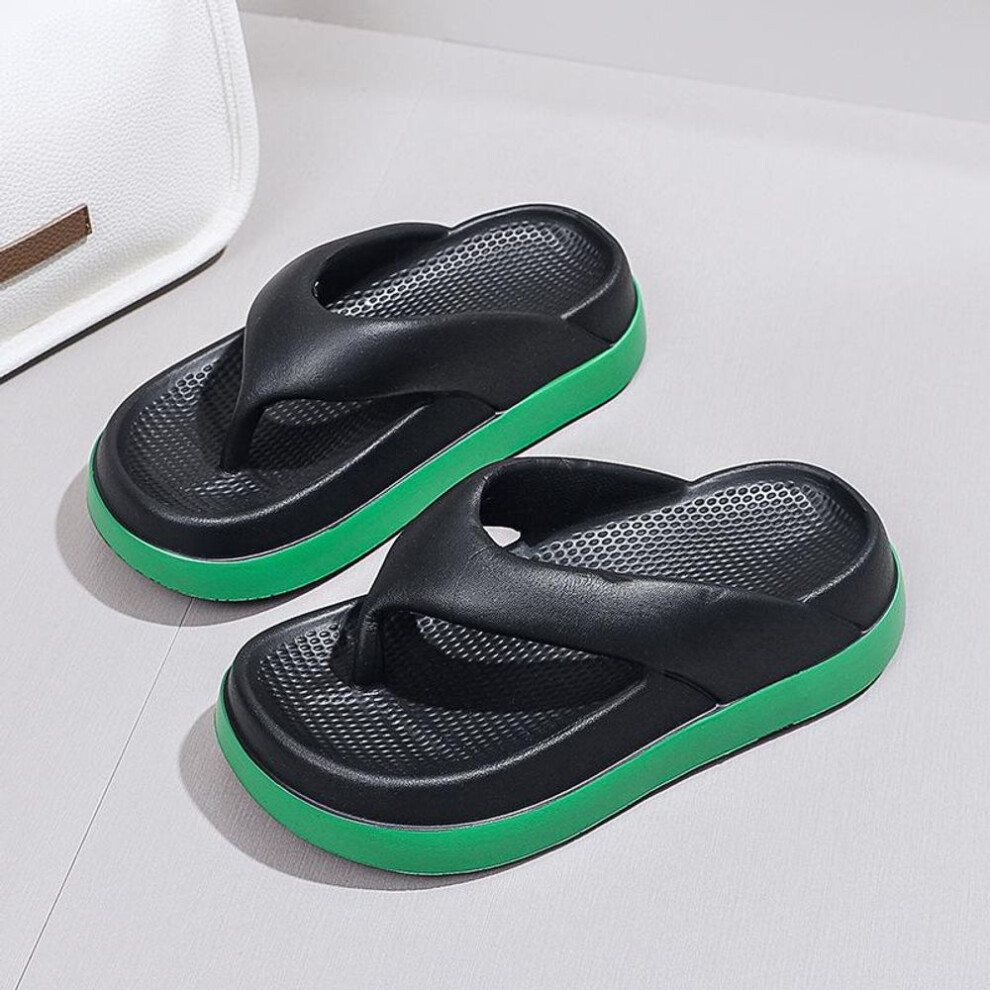 (black, 36-37) Flip Flops,Thick Sole Soft Sole Comfortable Walking Slippers,Comfortable Non-slip Beach Slippers