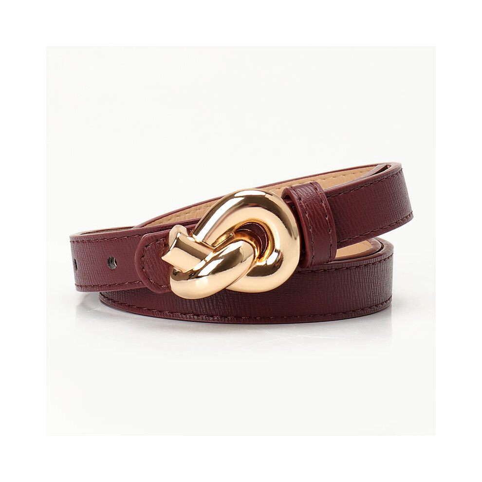 (Brown)Ceinture femme en cuir avec boucle élégante pour robe polyvalente et occasions décontractées